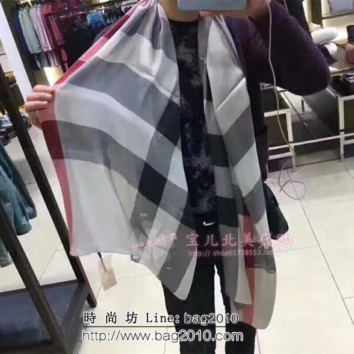 BURBERRY巴寶莉原單 獨家正品 皇室御用真絲圍巾  LLWJ6097